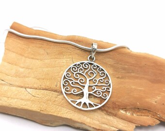 Tree of Life Pendant 925 Silver, Yggdrasil Pendant, Magic Tree Pendant