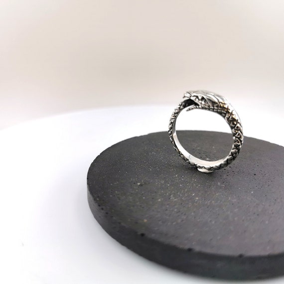 Infinity Snake Ring 925 Silver, Adjustable Snake Ring, Unisex Ouroboros Ring