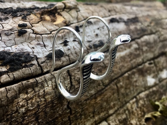Boho Earrings "King Cobra" Brass / Silver Plated