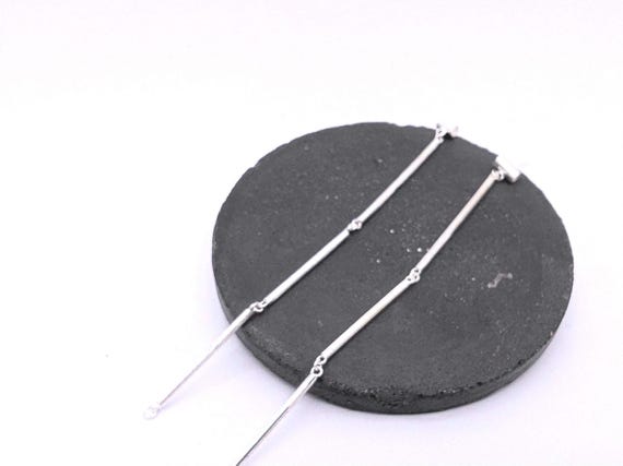 925 Sterling Silver Convertible Geometric Earrings | Matte Finish | Triangle or Bar Studs | 2-in-1 Transformable | Modern Minimalist Jewelry