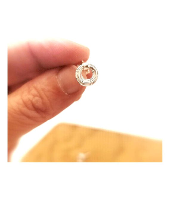 Dainty Handmade 925 Silver Bird Nest Studs (~8mm)