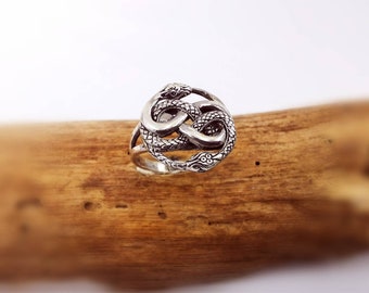 Auryn Ring 925 Silver, Ouroboros Ring, Never Ending Story Ring