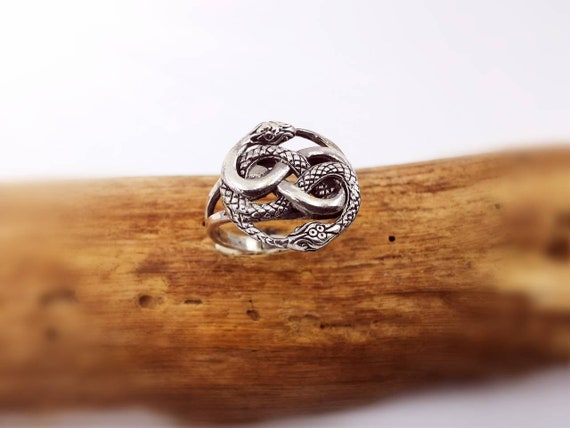 Auryn Ring 925 Silver, Ouroboros Ring, Never Ending Story Ring