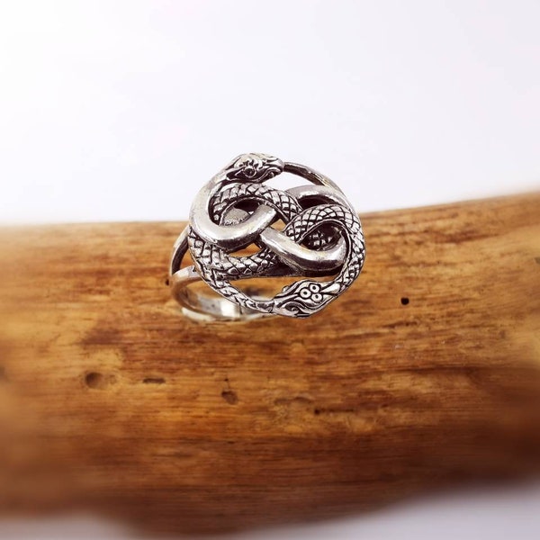 Auryn Ring 925 Silver, Ouroboros Ring, Never Ending Story Ring