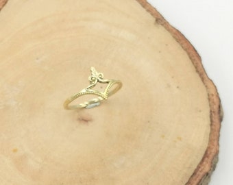 Golden Crown Dainty Ring