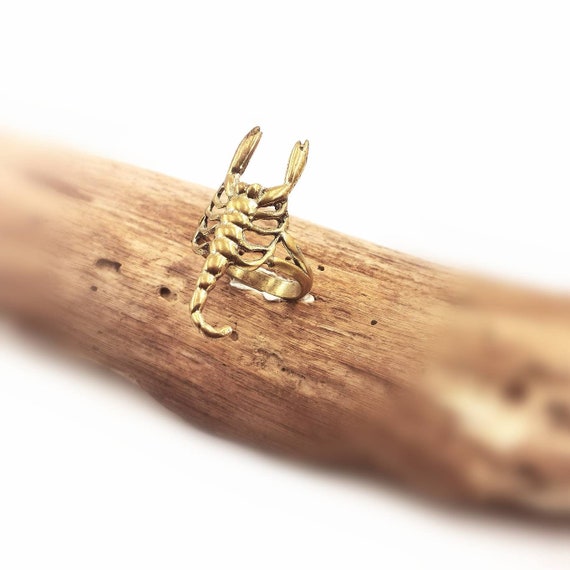 Gold Scorpion Unisex Animal Ring