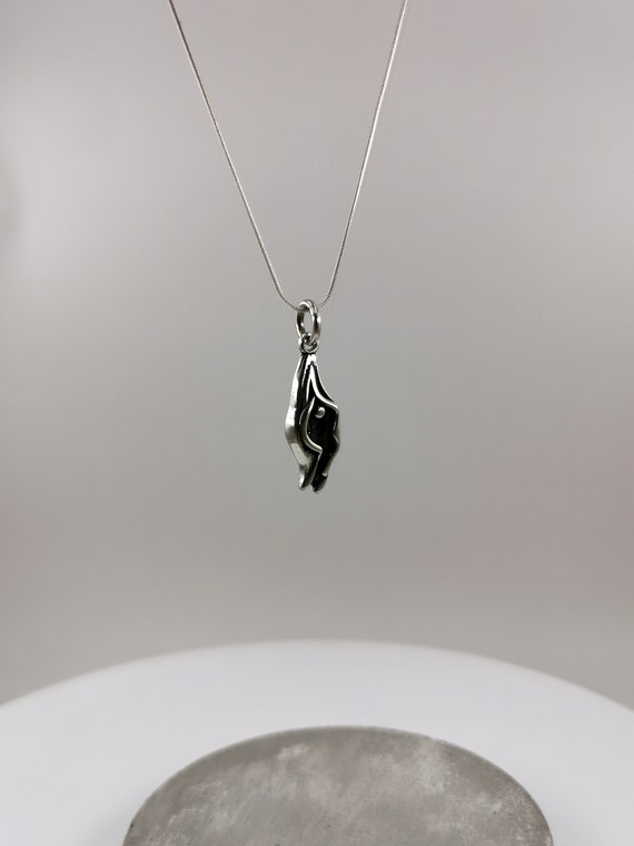 Vulva Charm Necklace 925 Silver, Yoni Pendant