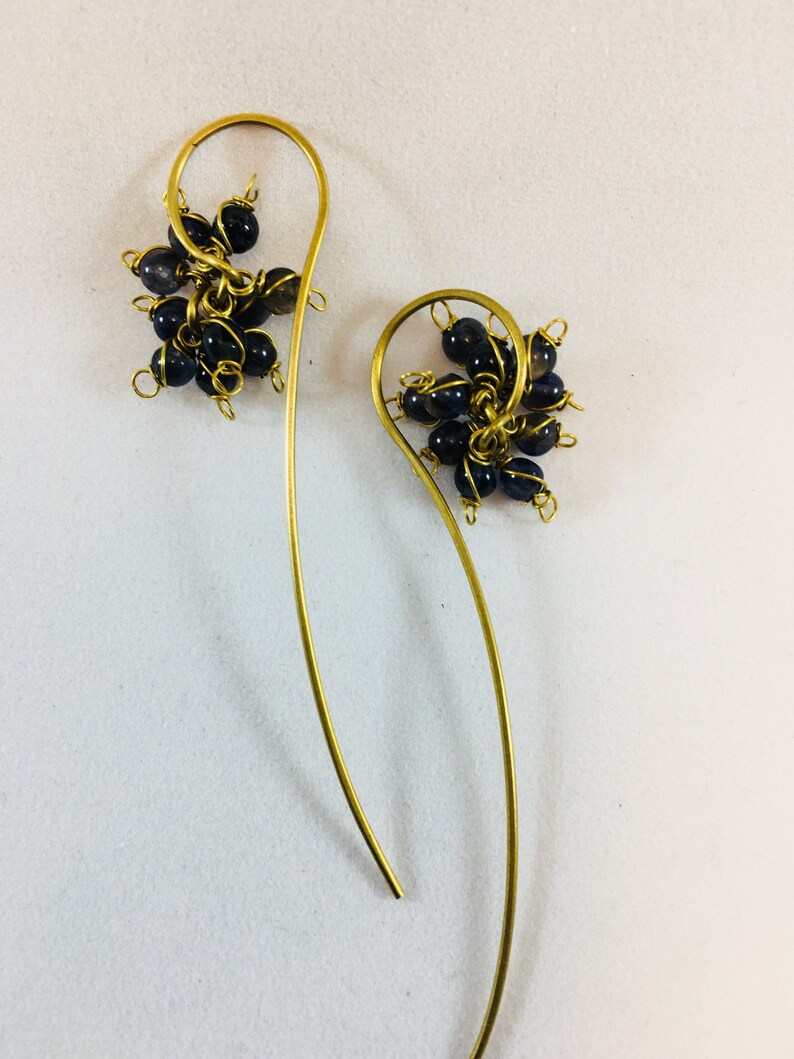 Beaded hooked earrings