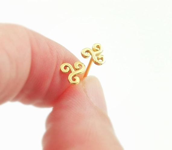 Triskele Studs 18K Gold Plated 925 Silver