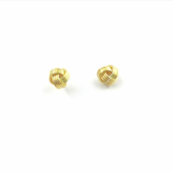 Classic 18k Gold Plated 925 Silver Knot Studs