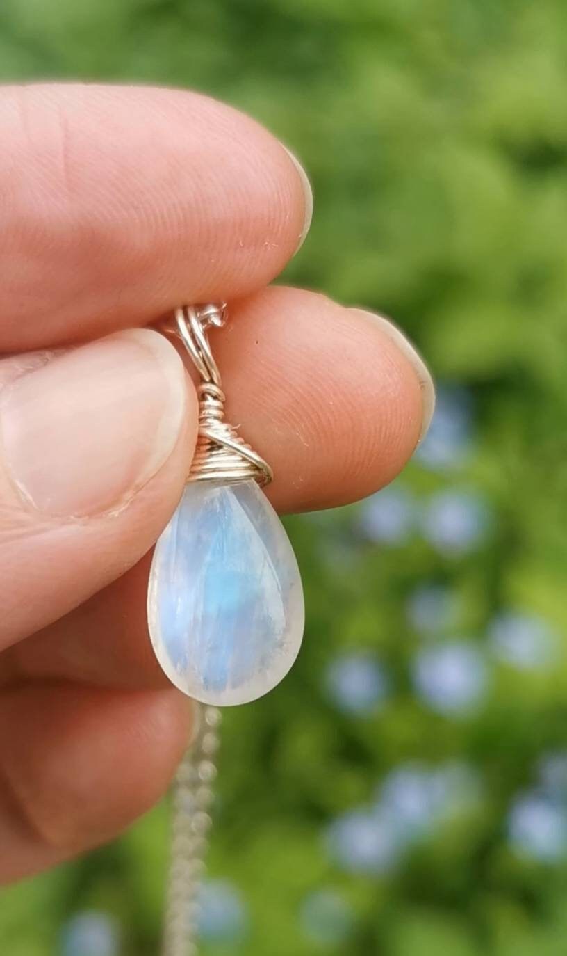 Rainbow Moonstone 925 Silver Plated Handmade Pendant Jewelry 4.25 cm  R-24097