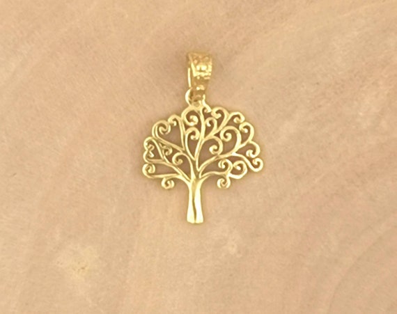 Tree of Life Pendant 18k Gold Plated 925 Silver, Yggdrasil Pendant, Tree Pendant Silver, Mystic Tree Pendant