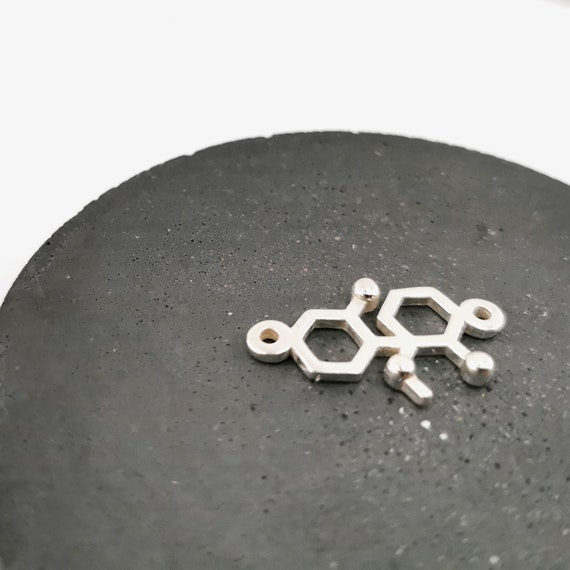 Ketamine Molecule Necklace 925 Silver, Molecular Structure Necklace