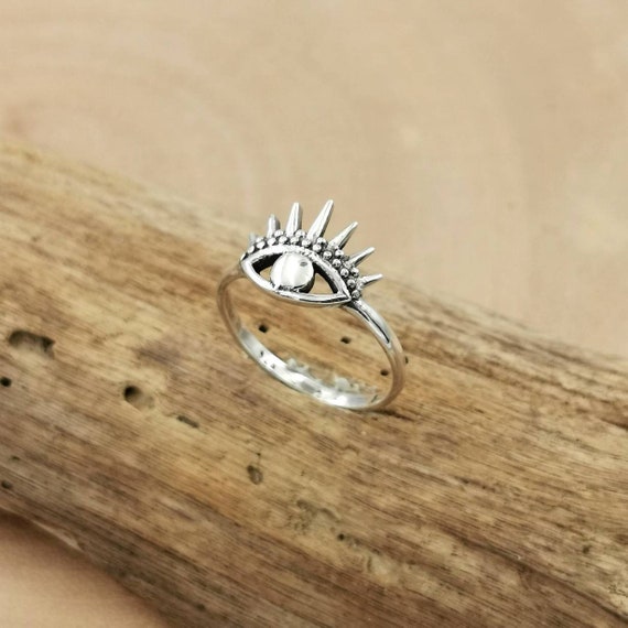 Eye of Ra Ring 925 Silver, Egyptian Eye Ring