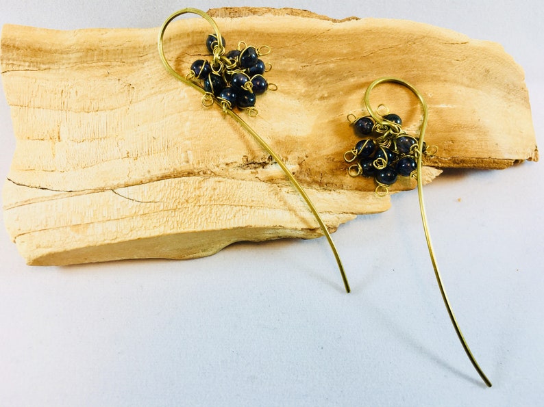 Beaded hooked earrings
