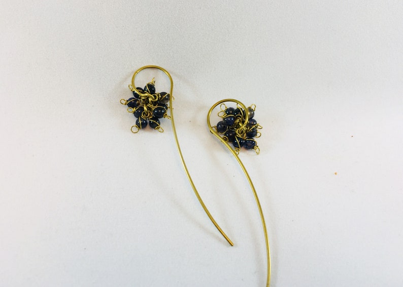 Beaded hooked earrings