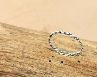 Anello Unisex In Argento 925 Con Simbolo Del Cuore E Della Pace - Fascia Sottile, Taglie 4-10