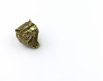 Messing Jaguar Kopf Ring für Männer