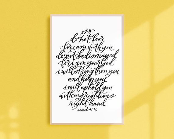 Do Not Fear / PRINTABLE Bible Art / Isaiah 41:10 / Hand - Etsy