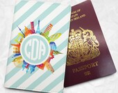 Personalised Custom Name Passport Cover Passport Holder with FREE Name Printing (BBS037)