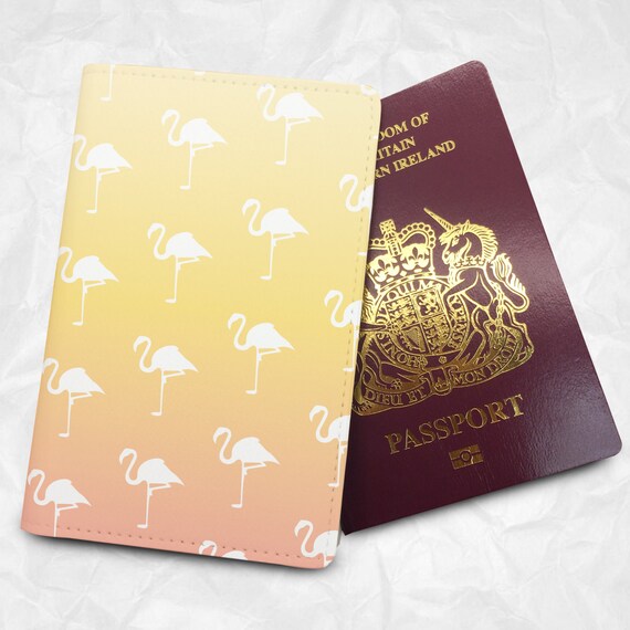 Flamingo Personalised Custom Name Passport Cover Passport Etsy