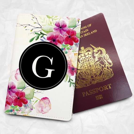Halloween Personalised Name Black CatsFaux Leather Passport Cover /& Tag