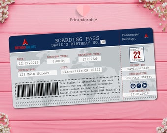 Plane Ticket Invite Etsy