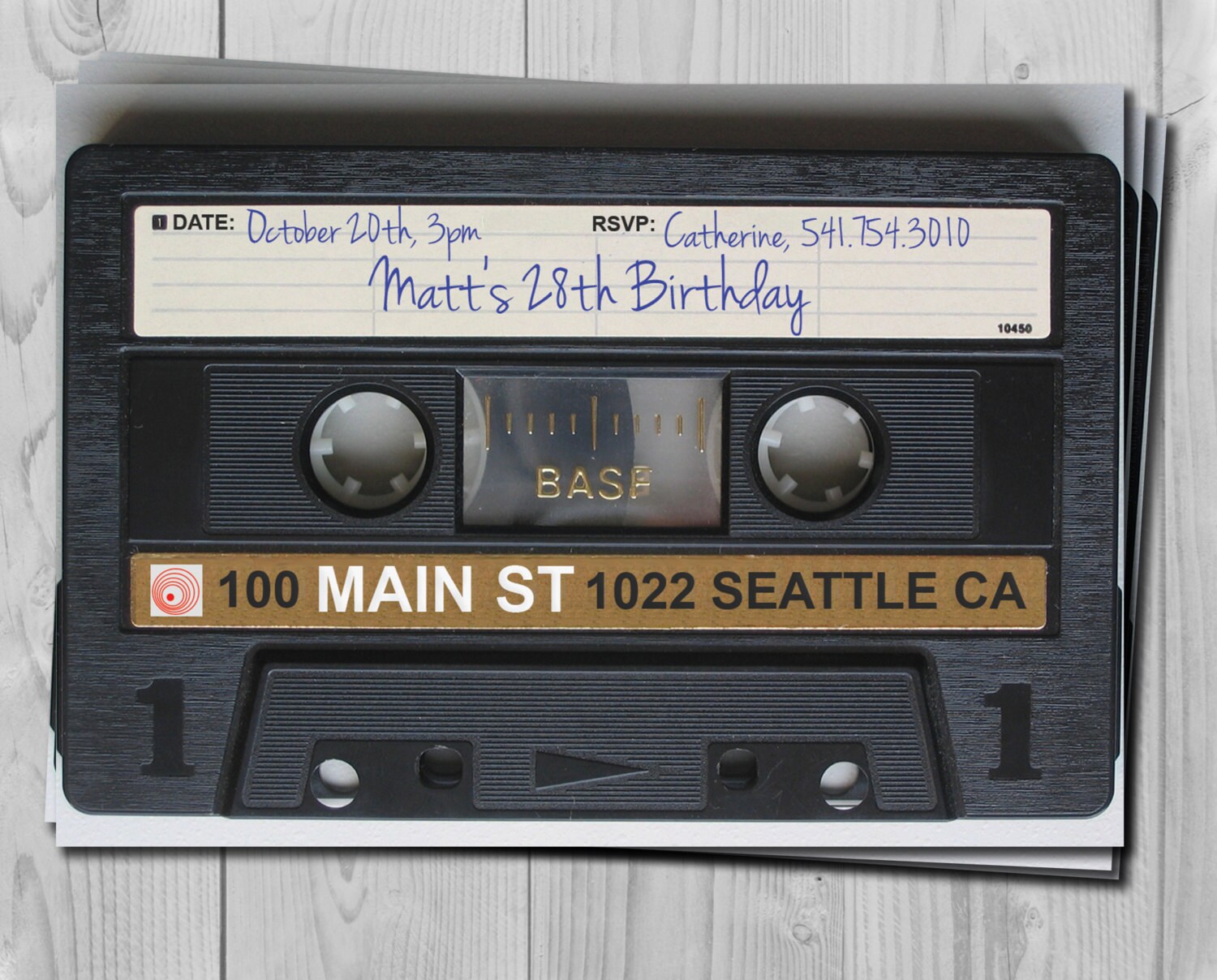 80s Invite 90s Invitation Tape Invite Cassette Invitation Retro Invite