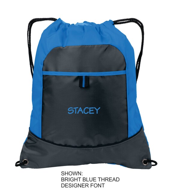 cinch bag with pockets