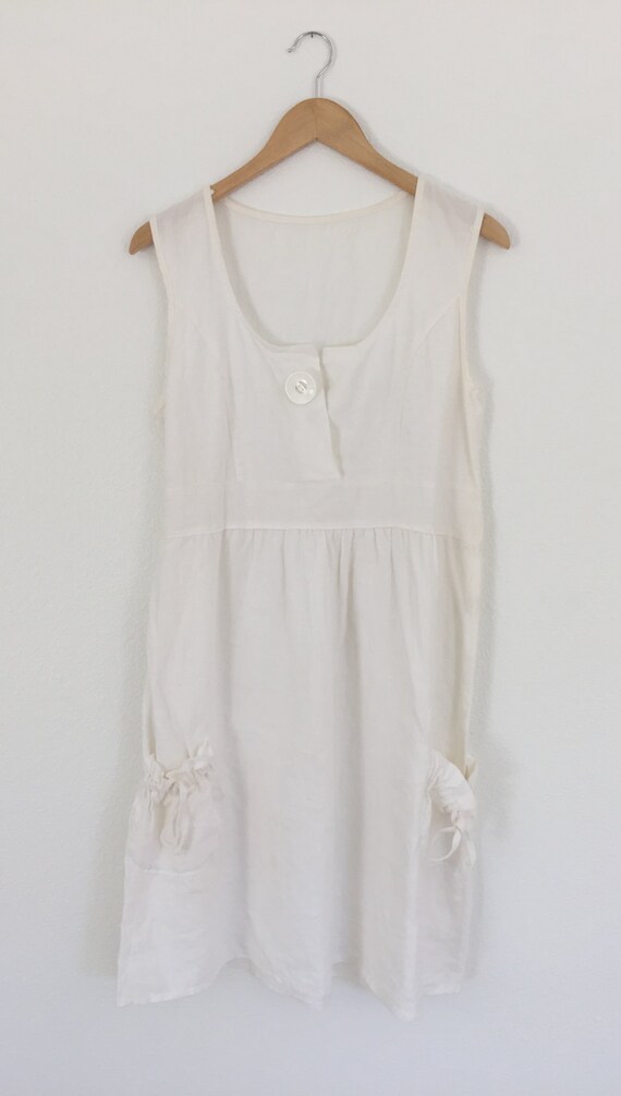 vintage white linen dress Gem