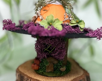 Witch Hat Pixie House: Light-Up Halloween Fairy Cottage