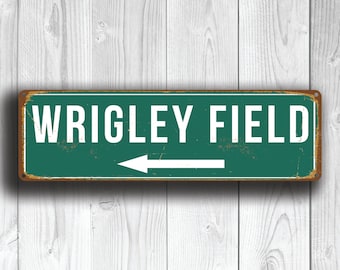 Wrigley Field Sign: Vintage Style Chicago Cubs Decor