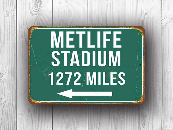 New York Giants and Jets The Meadowlands Stadium Hwy Metal sign your house