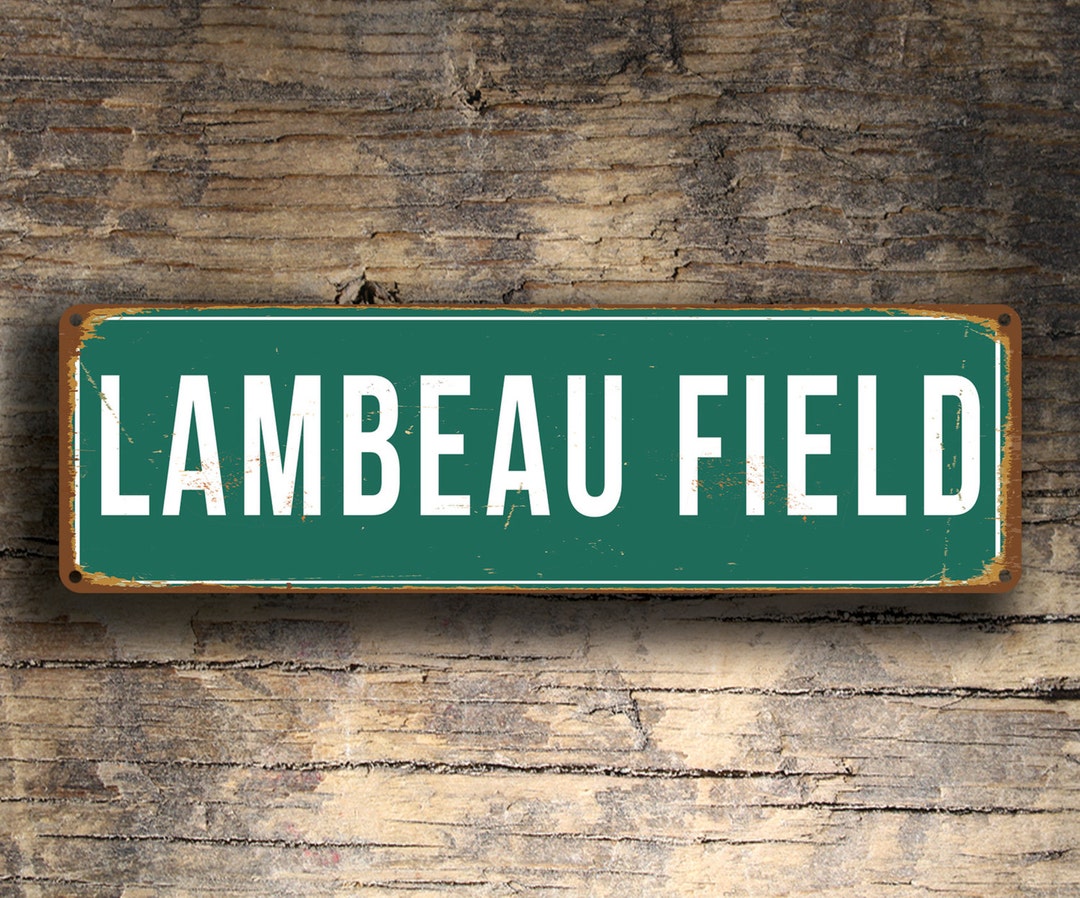 LAMBEAU FIELD Sign, Vintage Style Lambeau Field Stadium Sign, Lambeau