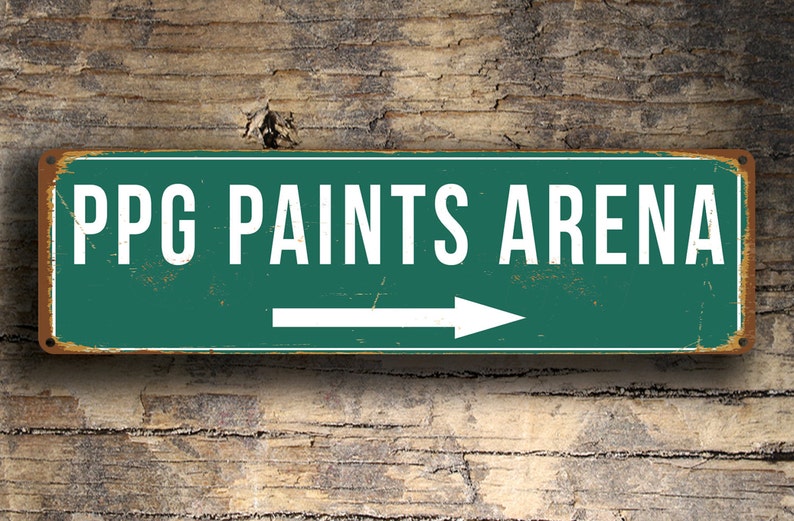 PPG PAINTS Arena Sign, Vintage Style Ppg Paints Arena Sign, Ppg Paints