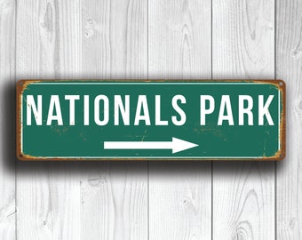 NATIONALS PARK SIGN, Vintage style Nationals Park Sign, Nationals Park Sign, Washington Nationals, Baseball Signs, baseball Gifts, Nationals