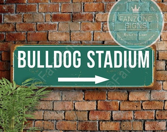 BULLDOG STADIUM Sign, Fresno State Bulldogs Souvenir, Vintage style Bulldog Stadium Sign, Fresno State Bulldogs Gifts, Bulldog Stadium Signs