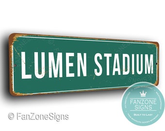 LUMEN STADIUM Signs, Vintage style Lumen Stadium Signs, Lumen Stadium decor, Home of Seattle Seahawks, Football Gifts, Lumen Stadium Sign