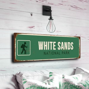 White Sands National Park Sign, White Sands Gift, Vintage Style White Sands Sign built to last, fade resistant, White Sands CMSUSNP58