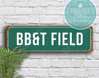 BB&T Field Sign, Wake Forest Demon Deacons Souvenir, Vintage style BBandT Field Sign, Wake Forest Demon Deacons Gift, BBandT Field Sign