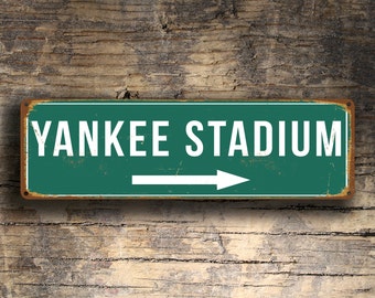 YANKEE STADIUM SIGN, Vintage style Yankee Stadium, Yankee Stadium Signs, New York Yankees, Baseball Signs, baseball Gifts, Yankee Stadium