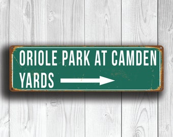 ORIOLE PARK At Camden Yards Sign, Vintage style Oriole Park Sign, Oriole Park Sign, Orioles, Baltimore Orioles, baseball Gift, Orioles Gifts