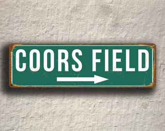 COORS FIELD SIGN, Vintage style Coors Field Sign, Coors Field Signs, Home of the Colorado Rockies, Baseball Decor, Rockies baseball, Rockies