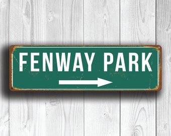 Vintage Style Fenway Park Sign: Boston Red Sox Baseball Gift