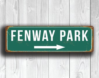 FENWAY PARK SIGN, Vintage style Fenway Park Signs, Fenway Park Signs, Boston Red Sox, Baseball Signs, baseball Gifts, Fenway, Red Sox Signs