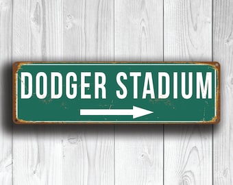 DODGER STADIUM Sign, Vintage style Dodger Stadium Sign, Dodger Stadium Signs, Home of the LA Dodgers, baseball Gifts, Los Angeles Dodgers