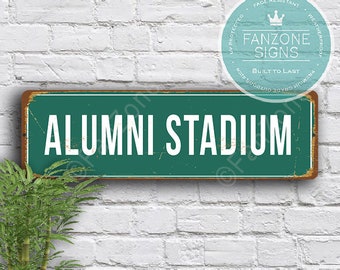 ALUMNI STADIUM Sign, Vintage style Alumni Stadium Sign, Boston College Eagles, Boston College Eagles Gift, Alumni Stadium Sign