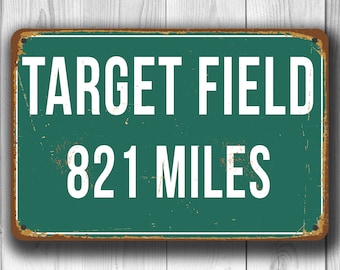 PERSONALIZED TARGET FIELD Distance Sign, Target Field Stadium, Target Field Miles, Personalized Minnesota Twins Gift, Minnesota Twins, Miles