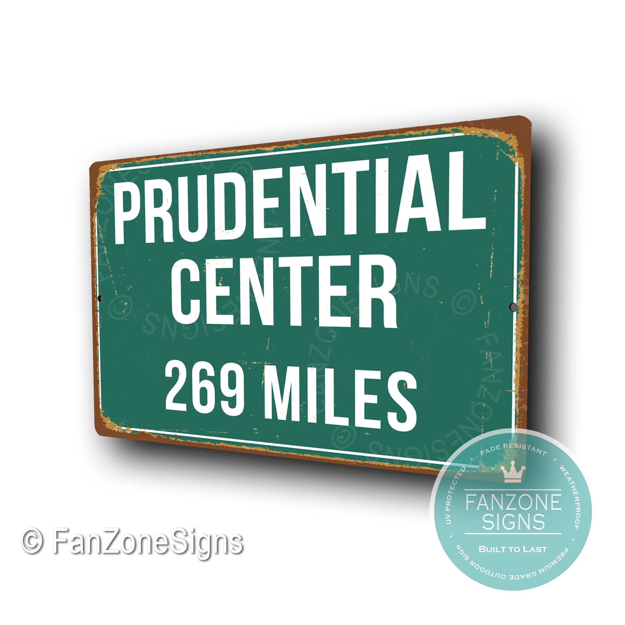 Personalized Prudential Center Distance Sign: New Jersey Devils