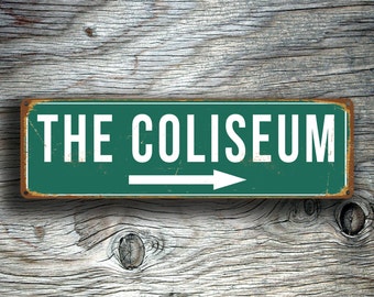 THE COLISEUM SIGN, Vintage style Coliseum, The Coliseum, Oakland Athletics, Baseball Signs, Oakland baseball sign, Oakland Athletics Sign